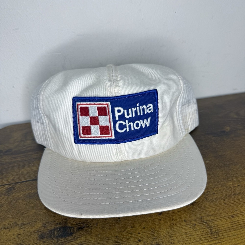 Vintage Purina Chow Trucker Hat Louisville MFG Co SnapBack USA Made